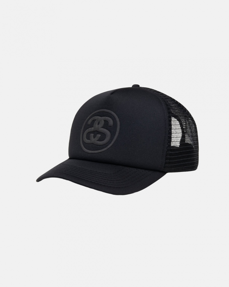 Stussy Trucker Ss-Link Snapback - Unisex Pretas | YPTVQ56821