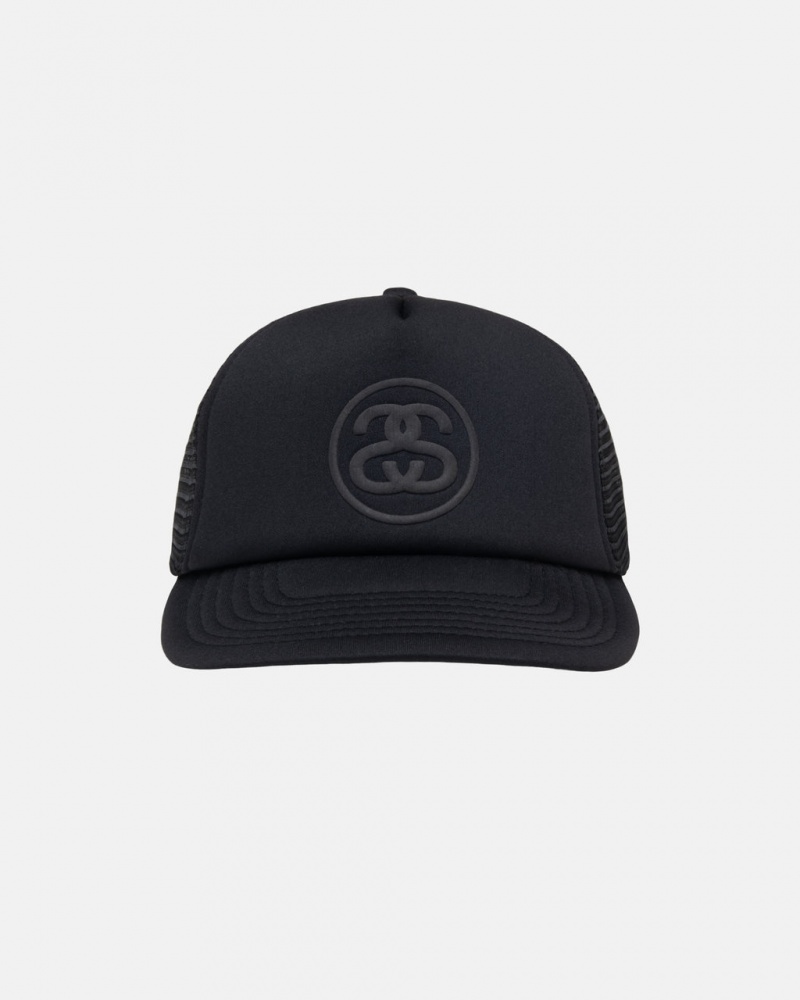 Stussy Trucker Ss-Link Snapback - Unisex Pretas | YPTVQ56821