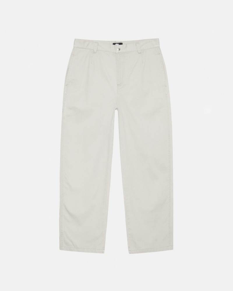 Stussy Workgear Trouser Twill - Unisex Pants Branco | BPTSO28334