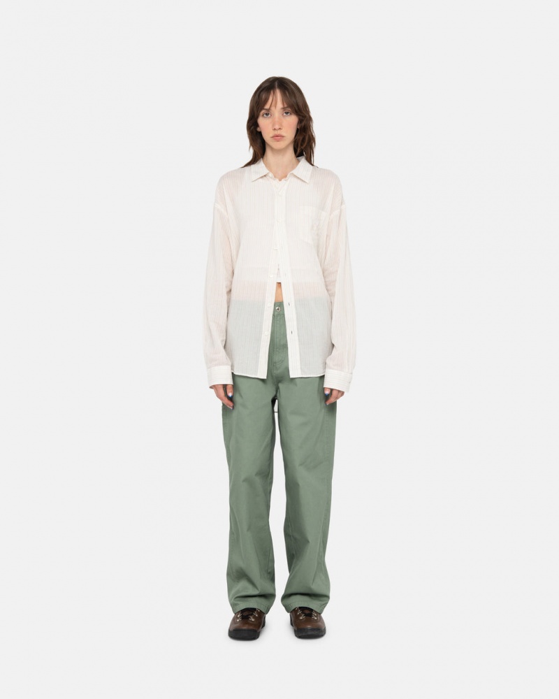 Stussy Workgear Trouser Twill - Unisex Pants Verdes | PTIIZ97046