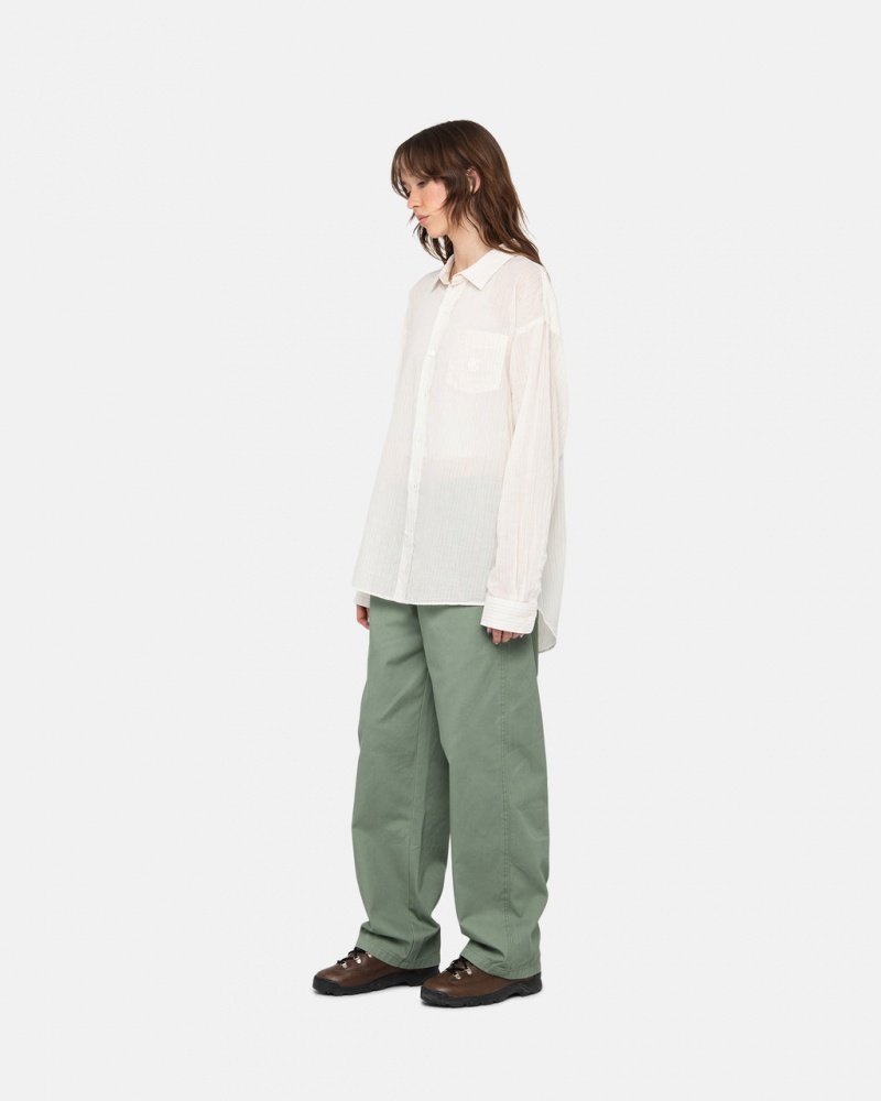 Stussy Workgear Trouser Twill - Unisex Pants Verdes | PTIIZ97046