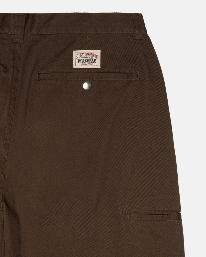 Stussy Workgear Trouser Twill - Unisex Pants Marrom | PTCIF70978