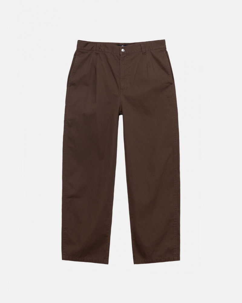 Stussy Workgear Trouser Twill - Unisex Pants Marrom | PTCIF70978