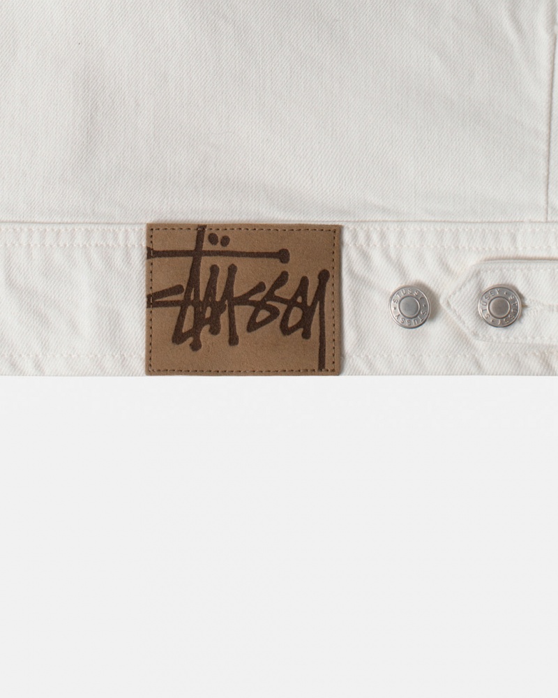 Stussy Zip Trabalho Jacket Overdyed - Unisex Jackets Bege | ZPTMJ21966